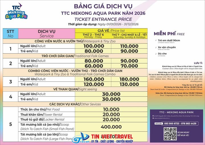 TTC MEKONG AQUA PARK BANG GIA VE 2026